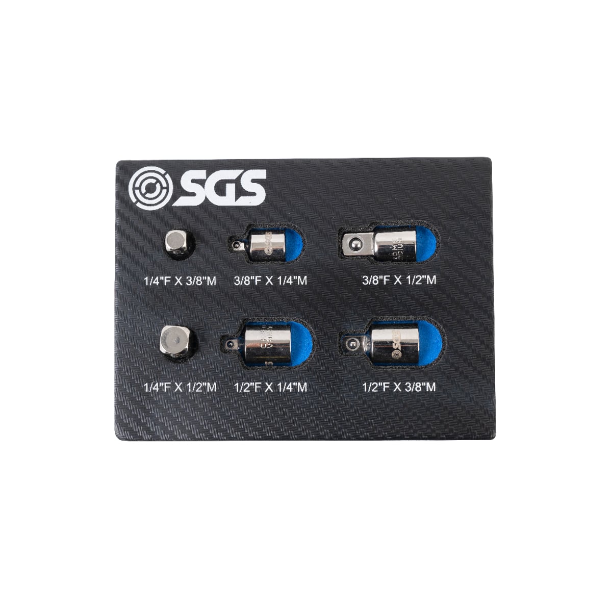 SGS 6pc Socket Adaptor Set | Foam Insert